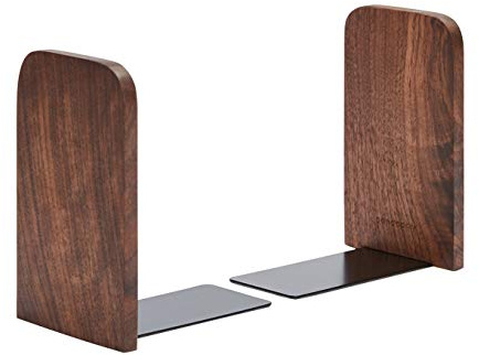 Pandapark Wood,Non-Skid Bookend for Shelves,Heavy Duty,Book Stand for CDs,1 Pair