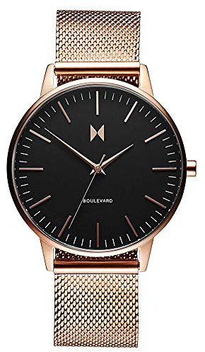 MVMT Analog Quarzuhr für Damen mit Roségoldfarbenes Edelstahlarmband - D-MB01-RGBLM