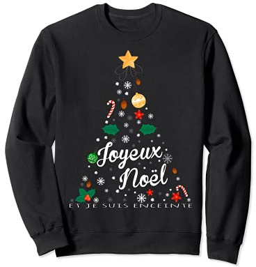 Noël Surprise Grossesse Annoncer Grand Parents Enceinte 2021 Sweatshirt