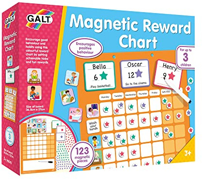 Galt Magnet Reward Chart with Magnetic Stars & Erasable Marker Pen