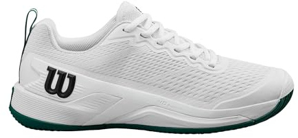 Wilson Rush Pro 4.5 Tennis Shoe, Men, Size 9 1/2, White/White/Aventurine