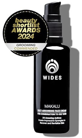MAKALU Mejor Crema facial para hombre Natural 2024 con 24 activos de origen Natural y Bio - Cremas Hombre para piel Mixta o Normal. Atenúa arrugas e ilumina el rostro
