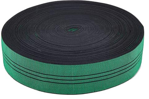 DICOSMETIC 27.34 Yards Elastic Webbing 1-7/8 Inch(48mm) Wide Band Furniture Repair Sofa Elastic Webbing Stretch Upholstery Webbing Flexible Chair Replacement Straps for Lawn Chair Couch Sofa