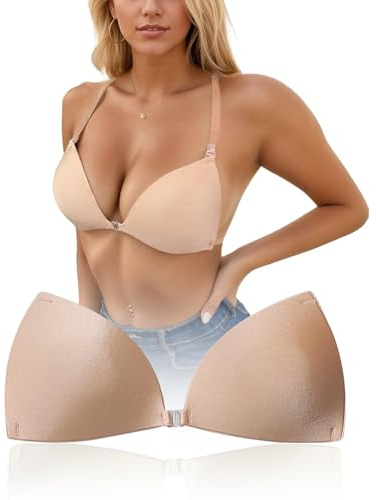 changlizi Stick on Bras for Women Push Up Invisible Halter Bra Adhesive Bra