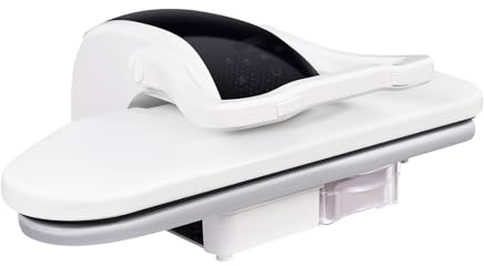 Bepritm1600W Intelligent Steam Press, Professional Commercial Iron Press Machine w/5 Fabric Modes&Overheat Protection&Digital Touch Screen, Shirt Press Machine for Clothes, Sheets (White)