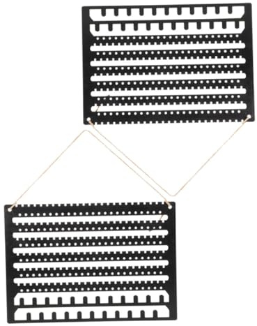 Healeved 2pièces Porte Boucles Oreilles Mural Bois Support Bijoux Pour Colliers Et Bracelets Organisateur De Rangement Mural Pour
