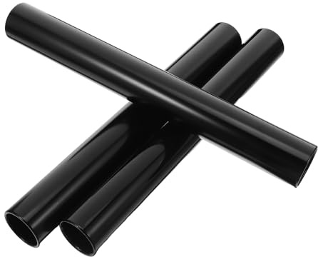 Toyvian Lot de 3 Bâtons de Relais en Alliage D’Aluminium 38 CM Noir Légers et Robustes pour Course sur Piste Entraînement Athlétique et Compétition Sportive