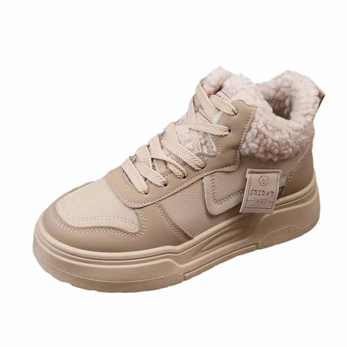 Scarpe Sportive Donna Alte e Calde, Sneakers Casual Invernali, Foderate e Imbottite, Suola Morbida e Confortevole Stivali Alla Moda con Rialzo
