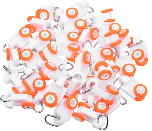 Milisten Lot de 100 Galets pour Rails de Rideaux en Plastique, Diamètre 12 Mm, roulettes Doubles Silencieuses et Fluides pour Glissières de Tringles à Rideaux, Adaptés pour Fenêtres