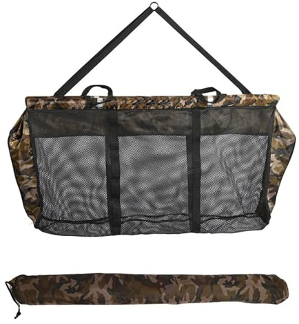 Horett Rete da Pesca Europea da Carpa in Stile Europeo Sacca Pesca con Pesatura Leggera, Drenaggio Veloce, Facile Stoccaggio in Nylon Oxford Spesso (Rete)