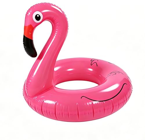 HAPZUR Salvagente Fenicottero Gonfiabile 1 Pezzo per Bambini 3-12 Anni, Anello da Nuoto Rosa, Ideale per Piscina, Spiaggia e Acqua Sicura