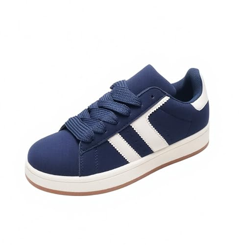 JOMIX Sneakers Donna Scarpe da Ginnastica Casual Basse Stringate Stile retrò con Suola Piatta Antiscivolo per Passeggio Lavoro Scuola Tempo Libero, WCC255003, Blu, 38 EU