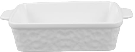 TOYANDONA Keramisk ugnsform: 20 cm nonstick-gryta med handtag - Lasagneform för bagare, för bakning, stekning, ångkokning, bakform (rektangel)