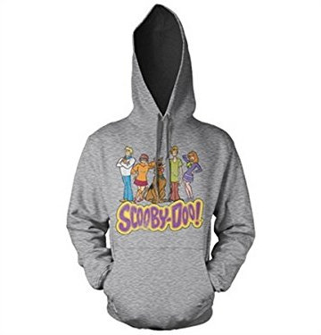 Scooby Doo Herren Kapuzenpullover, Grau Meliert, L