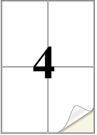 A4 fraktetiketter 100 ark 4 per ark 105 x 148 mm A4 matt vita adressetiketter självhäftande klibbig baksida etikett postutskriftspapper för laser bläckstrålekopieringsskrivare