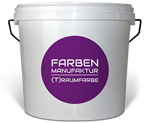 Farben Manufaktur (T) raumfarbe hochdeckend- feine, bunte und edelmatte Wandfarbe für Innen (5L, dark site)