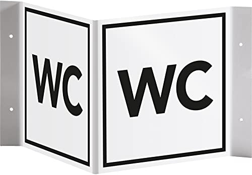 Schild I Tür-Nasenschild WC, Kunststoff, 150x150mm