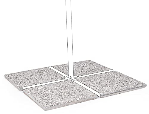 Decor Space Base in Cemento 20 kg per ombrellone da Giardino, marmetta Quadrata in Ghiaia 50 x 50 cm (4)