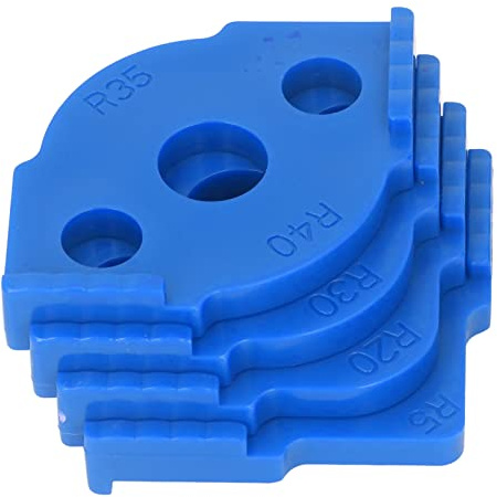 4 St Radius Jig Routermallar, ABS High Hardness Hörn Radie Routing Mallar, R5 R10 R15 R20 R25 R30 R35 R40, Hållbar Fräsning Rundade Hörn Fräsmallar för Träbearbetning(Blå)