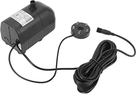 Solar fontänpump, DC 6V-24V ultratyst borstlös pump utomhus fontänvattenpump med munstycken för akvarium, damm, akvarium, vattenpump hydroponics