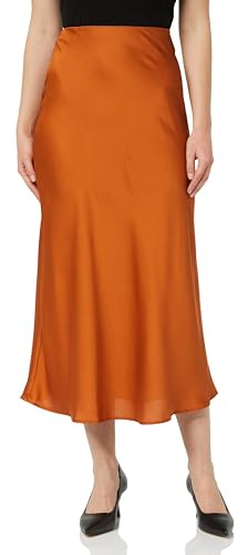 Vila Viellette Hw Long Skirt - Noos, Brown, 3 UK