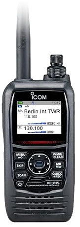 Icom IC-R15 Black Wideband Receiver, 150 Channels, Synthesized Tuner, Waterproof (IPX7), Professionals, Serious Hobbyists, Two-Way Radio Receiver, Radio, Two-Way Radio