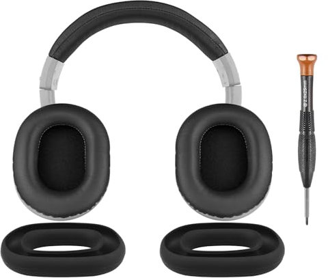 SOULWIT Cuscinetti Auricolari + Copertura Archetto + Protezione in Silicone per Padiglioni Auricolari, kit di Ricambio per Audio Technica ATH M40, M40X Cuffie