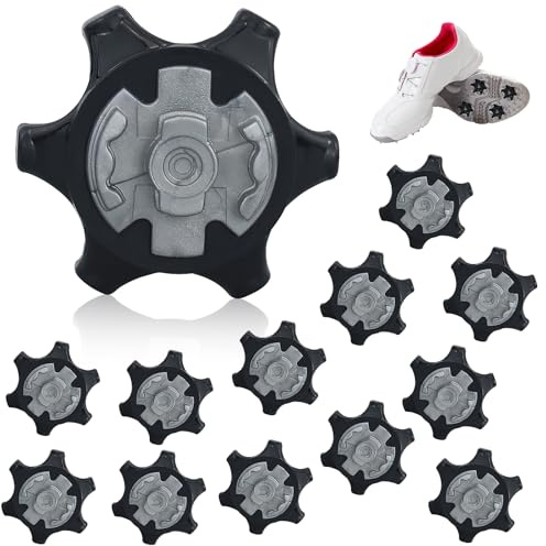 Golf Spikes Set, 13pcs Replacements Golf Shoe Spikes with Accessories with Traction Stability and Comfort