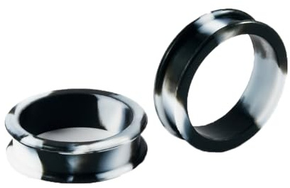 Beydodo Plug Tunnel Oreille 32mm, Écarteur Silicone 2 Pièces Tunnels de Chair Femme Homme Tunnel À Double Évasement De Couleurs Mélangées