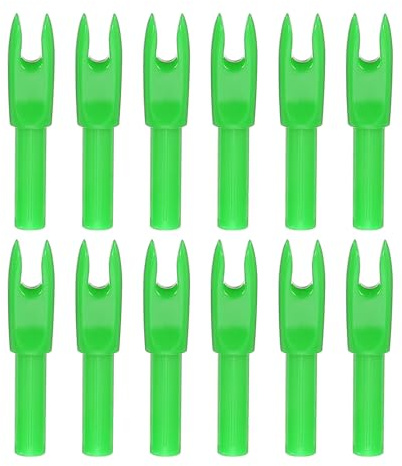 PATIKIL Cocche per Frecce da Tiro con L'Arco da 4,2 mm, Confezione da 12 Inserti in Plastica per Frecce di Ricambio per Frecce da Caccia, Tiro con Arco Ricurvo Compound, Verde