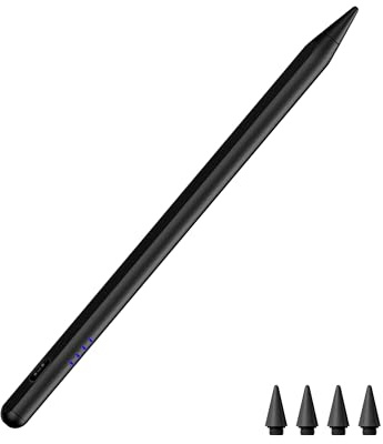 iPad Stift,Pencil für i Pad(2018-2026) Hohe Empfindlichkeit und Schnellladung,Palm Rejection und Neigungssensitivität für iPad6/7/8/9/10/A16, Mini5/6, Air3/4/5/M2/M3/M4, Pro12.9/11/M4/M5-Schwarzer