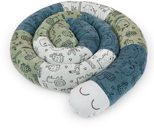 Liebes von priebes Wickeltischumrandung OTTO | Baumwoll-Umrandung für Wickeltisch & Kommode 140 cm | zum Spielen & Kuscheln | waschbar bei 30°C | Schutz & Komfort für Ihr Baby