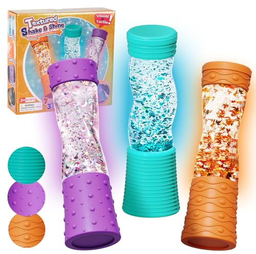 NYOBABE Juguetes Sensoriales Luminosa para Niños 3+, 3 Piezas en 3 Texturas