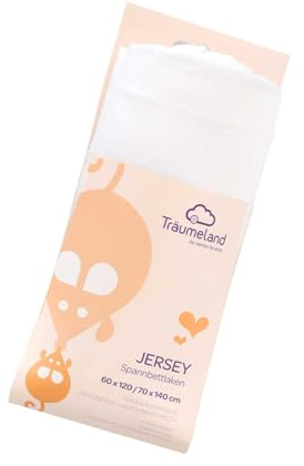 Träumeland Spannbetttuch Jersey, weiß, 75 x 100 cm