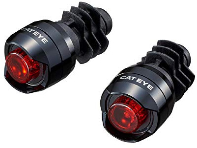 CatEye Orb Bar End Bike Light Set - Compact LED Bar End with 3 Modes | Tool-Free Install & Long Battery Life | Light for Bikes | Bicycle Indicator Lights for Day & Night Visibility