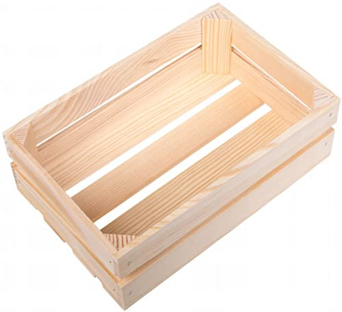 Wooden World Cassetta di Legno Non Dipinto, Semplice di Pino, per Conservazione, Scatola DIY, Medio, Dimensioni 40 x 28 x 15 cm (15 x 11 x 6)