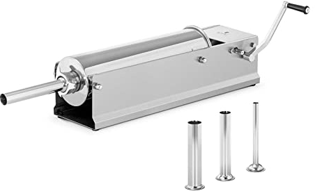 Royal Catering Insaccatrice Manuale Per Salumi Orizzontale Macchina Per Insaccare RC-SFV7L (Acciaio Inox, 7 litri, 2 velocità)