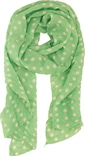 fashionchimp Damen-Schal im Plissee-Design, Punkte-Print, Pastell-Farben, Sommer-Schal (Mint)