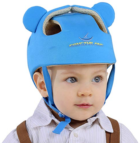 IULONEE Baby Schutzhelm Gehen Kopfschutz Hüte Atmungsaktive Kinderhelm Baumwolle Mütze für Child Lauflernhelm