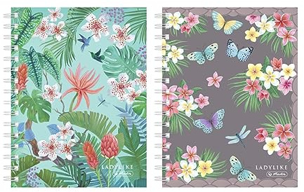 Herlitz Spiralboutiquebok A5, 100 ark rutig, motiv: Ladylike sorterad (inget motivval möjligt!), 1 styck