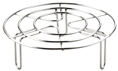 Luckious Round Air Fryer Rack, Stainless Steel Round Steam Rack, Multi-Purpose Cooking Steam Cooling Rack for Air Fryer, Steamer, Kitchen Accessories (15CM)