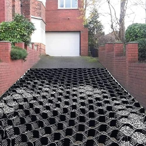 ELzEy Geogrid Lane, Folding Ground Grid Permeable Paver, Suitable For Peat Gravel, Crushed Stone, Limestone Soil (Size : 10m x 6m (33ft x19.5ft))