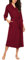 Ekouaer Morgenmantel Damen Lang Hochzeit Pyjama Casual Bequem Nachtwäsche Rot M
