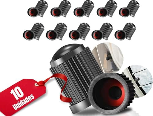 Tapones Rueda Coche,Tapones plastico,Tapones Valvula Coche,Tapones Moto,Tapas de neumatico, tapon Rueda Coche,Tapas de neumatico, Tapones Rueda Moto, Set 10u, con Anillo antifuga (10 Pack)