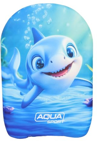 AKTIVE Aqua Sport Tabla de natación Infantil, 30 x 44.5 cm, diseño Surtido con Animales Marinos, Espuma de Alta Densidad, para niños 3 años y mas, Peso máxima 15 kg (62449)