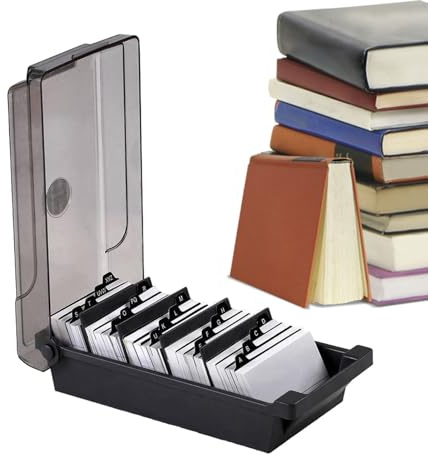 Porta carte – Scatola organizer da 500 slot con divisori alfabetici, porta biglietti da visita per una presentazione ordinata | La soluzione di archiviazione per uffici per contatti, clienti e