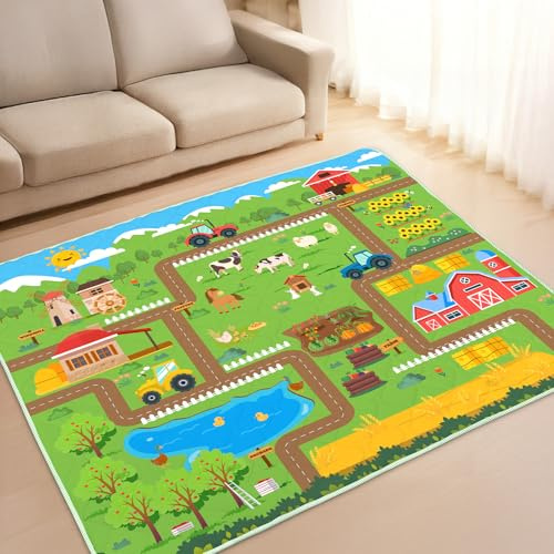 alldomess Kids Play Mat for Floor,180x150cm Large Playmat, Soft and Safe Foam Floor Mat Washable Foldable for Boys & Girls