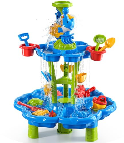 JUKUDAHU Kinder-Blumen-Wasserspieltisch für Kinder 3-8 Jahre