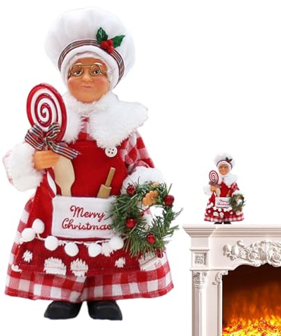 Sionhiuo Figurines de Père Noël, de Père Noël Debout - Figurine de Père Noël Assis Debout - Figurine de Père Noël - Décorations de Vacances, Figurines de Collection de Festival de Dessin animé