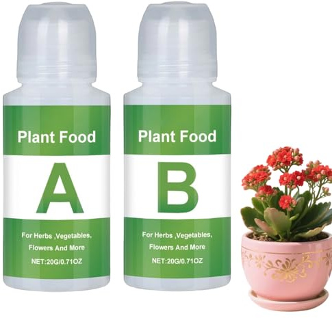 Hydroponiska näringsämnen - Lösning A & B 20G X 2 odling, inomhusväxtgödsel grönsaker Frukt Blommor Trädgård Uteplats | Professionell näring hydroponiska system
